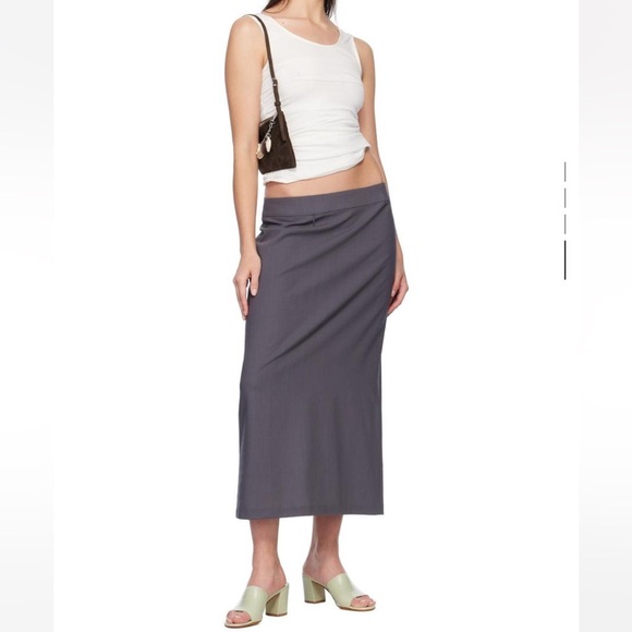 PALOMA WOOLGray Jiaqi Midi Skirt